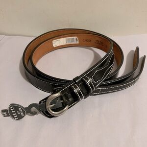 Tex Tan Unisex Black Cowhide Western Belt Size 56 Made In USA 021706 NEW NWT
